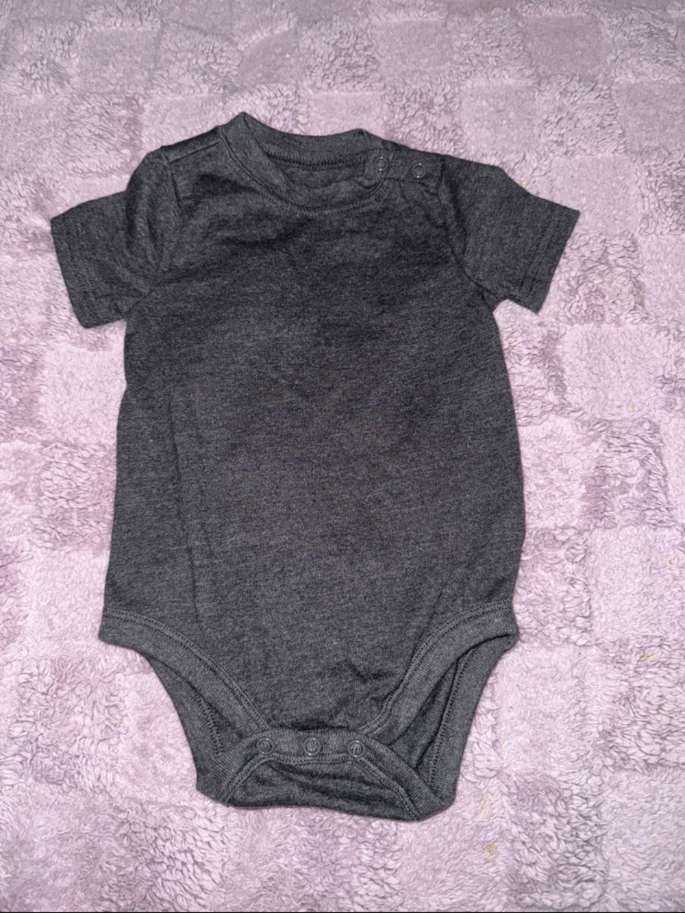 Garanimals Dark Gray Short-Sleeve Baby Bodysuit